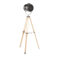 Lumisource LS-AHOY2 BNAN Ahoy Industrial Floor Lamp in Natural Wood and Antique Metal